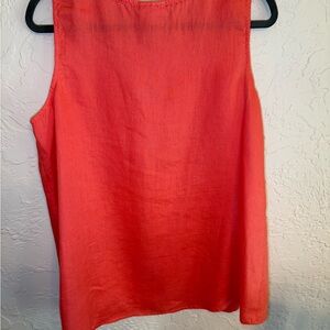 J. Jill Orange Love Linen Tank Top size 1X